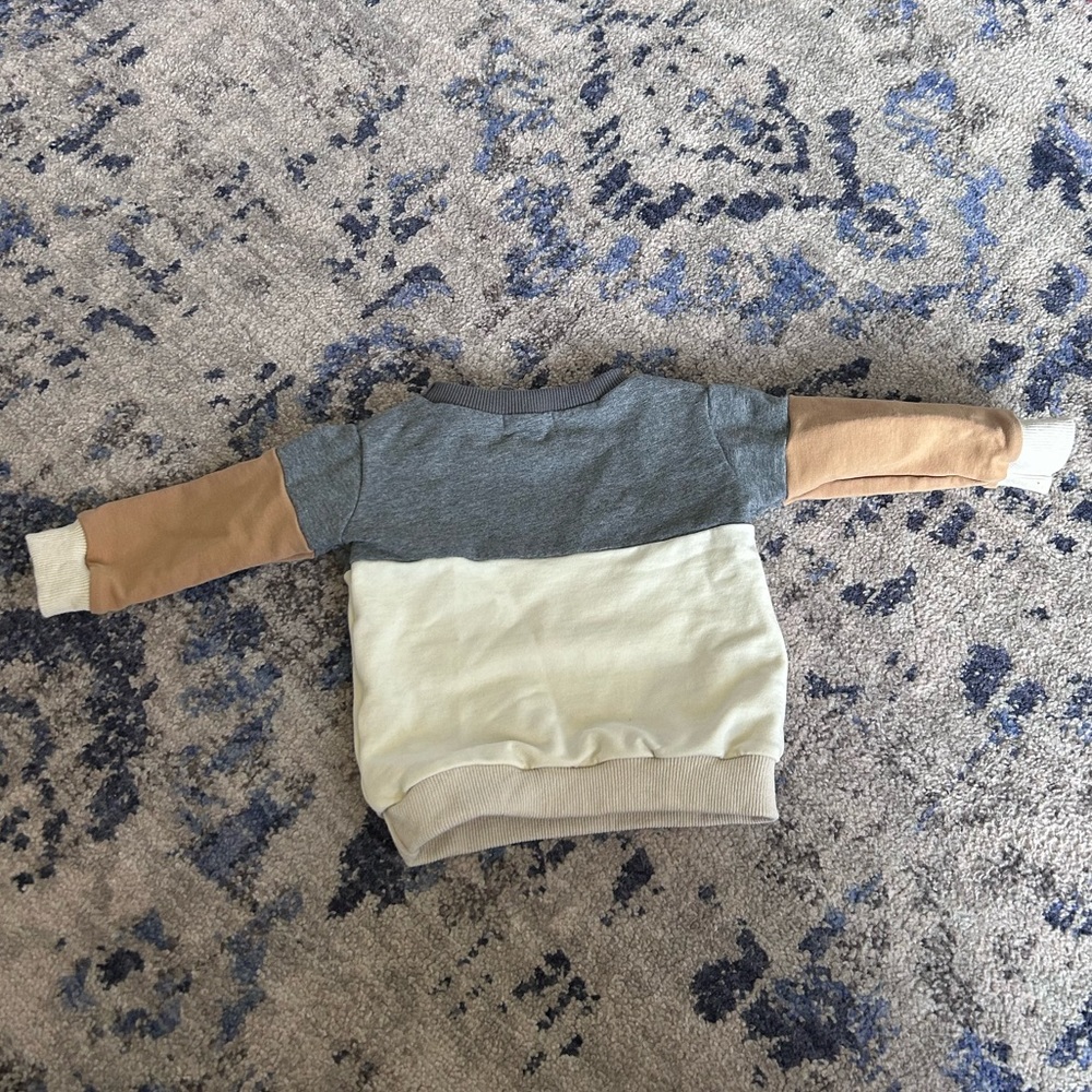 Huds and Hanes Bubba Boy Color Block Terry Sweater Crewneck - Picture 3 of 7